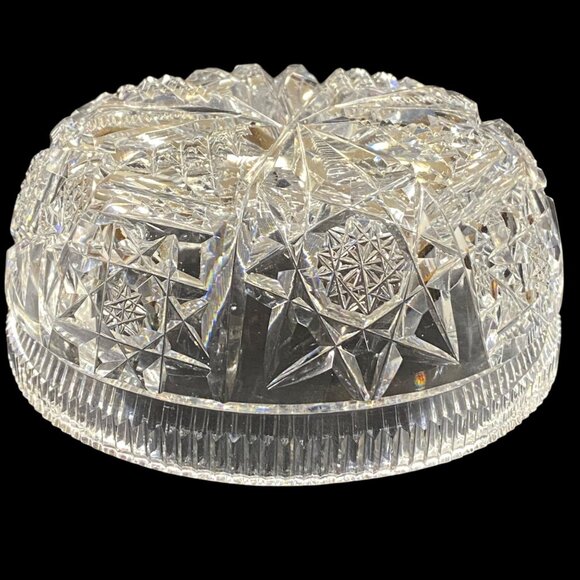 Antique ABP  Hawkes Signed American Brilliant Cut Glass Fruit Custard Bowl 6" - Picture 4 of 16